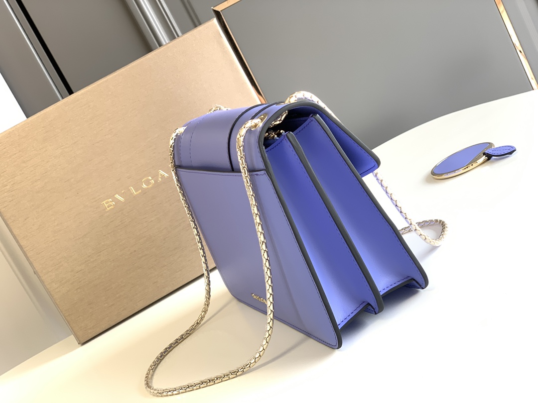 Bvlgari Serpenti Forever Medium Crossbody Bag Blue